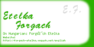 etelka forgach business card